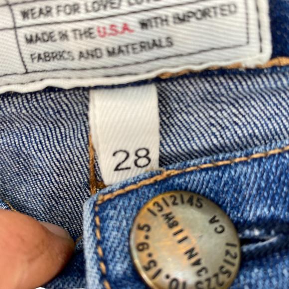 Current/Elliott The Stiletto Niagra Destroy Womens Jeans 28 Denim Distressed - Picture 7 of 9